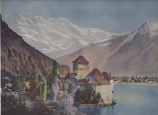 Vintage landscape and village scenes from 1910-1940s